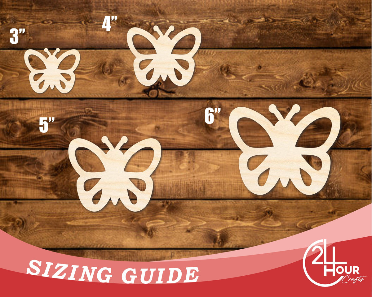 Unfinished Wood Simple Butterfly Shape | Wild at Play | DIY Craft Cutout | up to 6" DIY |