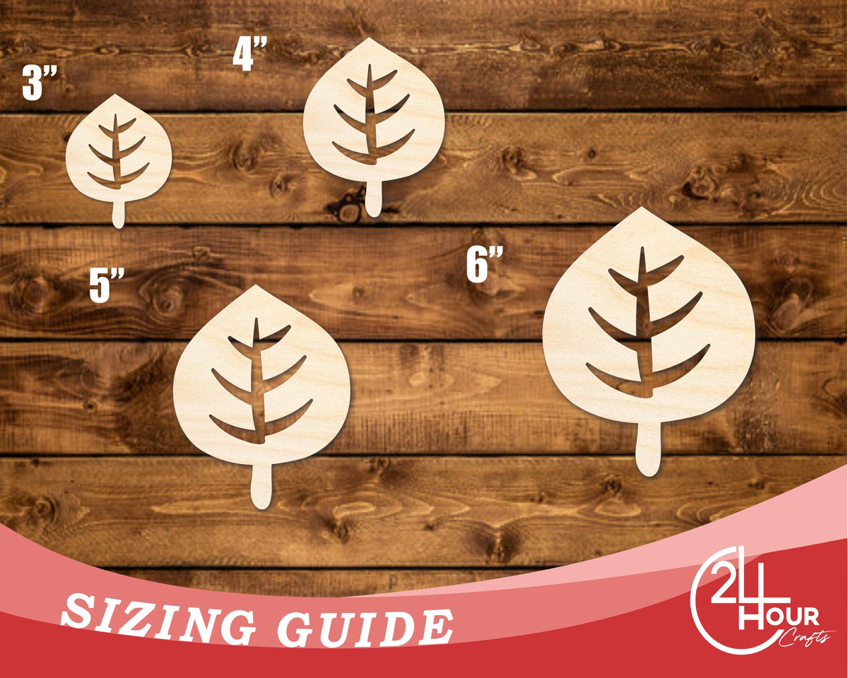 Unfinished Wood Simple Leaf Shape | Wild at Play | DIY Craft Cutout | up to 6" DIY |