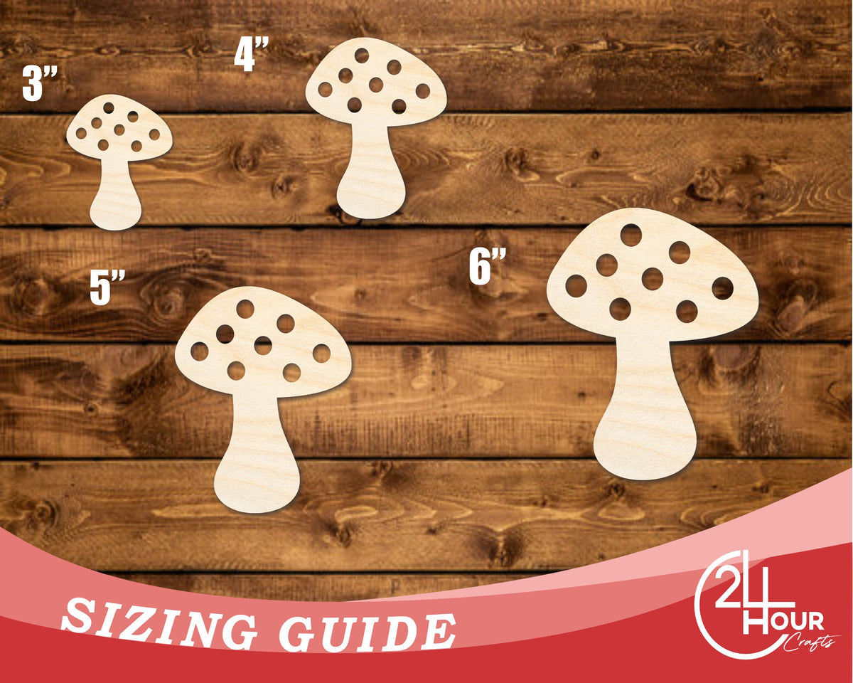 Unfinished Wood Simple Mushroom Shape | Wild at Play | DIY Craft Cutout | up to 6" DIY |