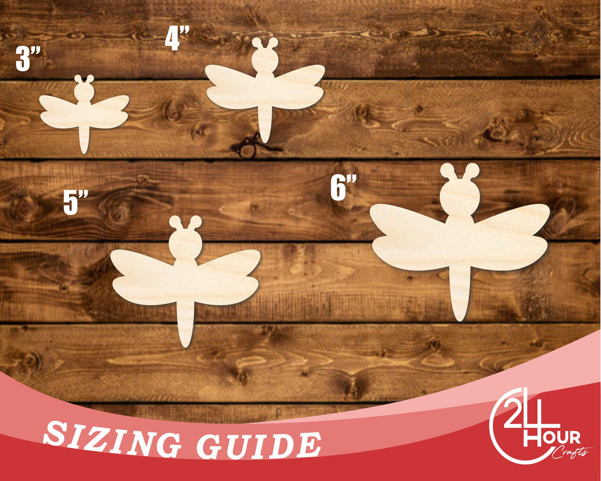 Unfinished Wood Simple Dragonfly Shape | Wild at Play | DIY Craft Cutout | up to 6" DIY |