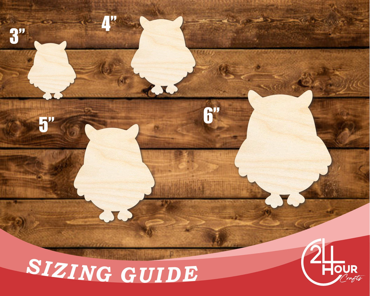 Unfinished Wood Simple Owl Shape | Wild at Play | DIY Craft Cutout | up to 6" DIY |