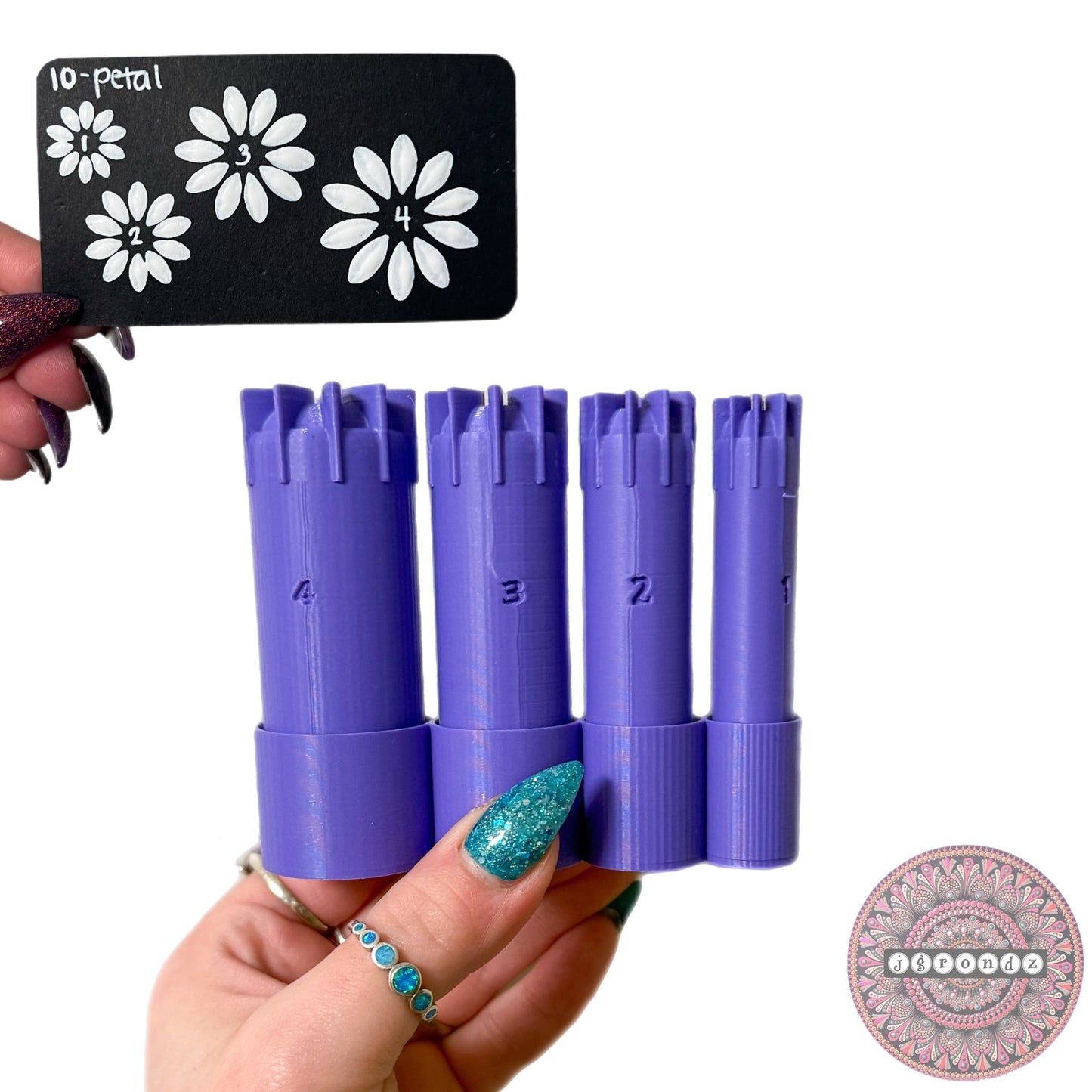 10-Petal Flower Dotting Tools