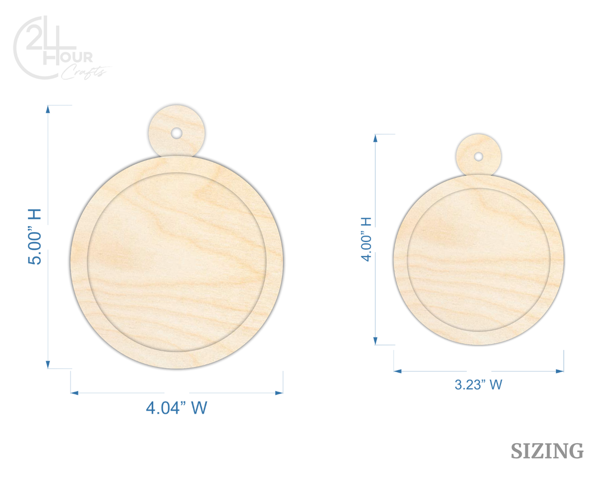 Unfinished Wood Layered Ornament Craft Blanks | Bulk 1000 Piece Pack | 2pc Layered Ornaments | 1/8" Thick Wood Cutouts | 4" or 5" DIY Craft Blanks | Wholesale Craft Supply