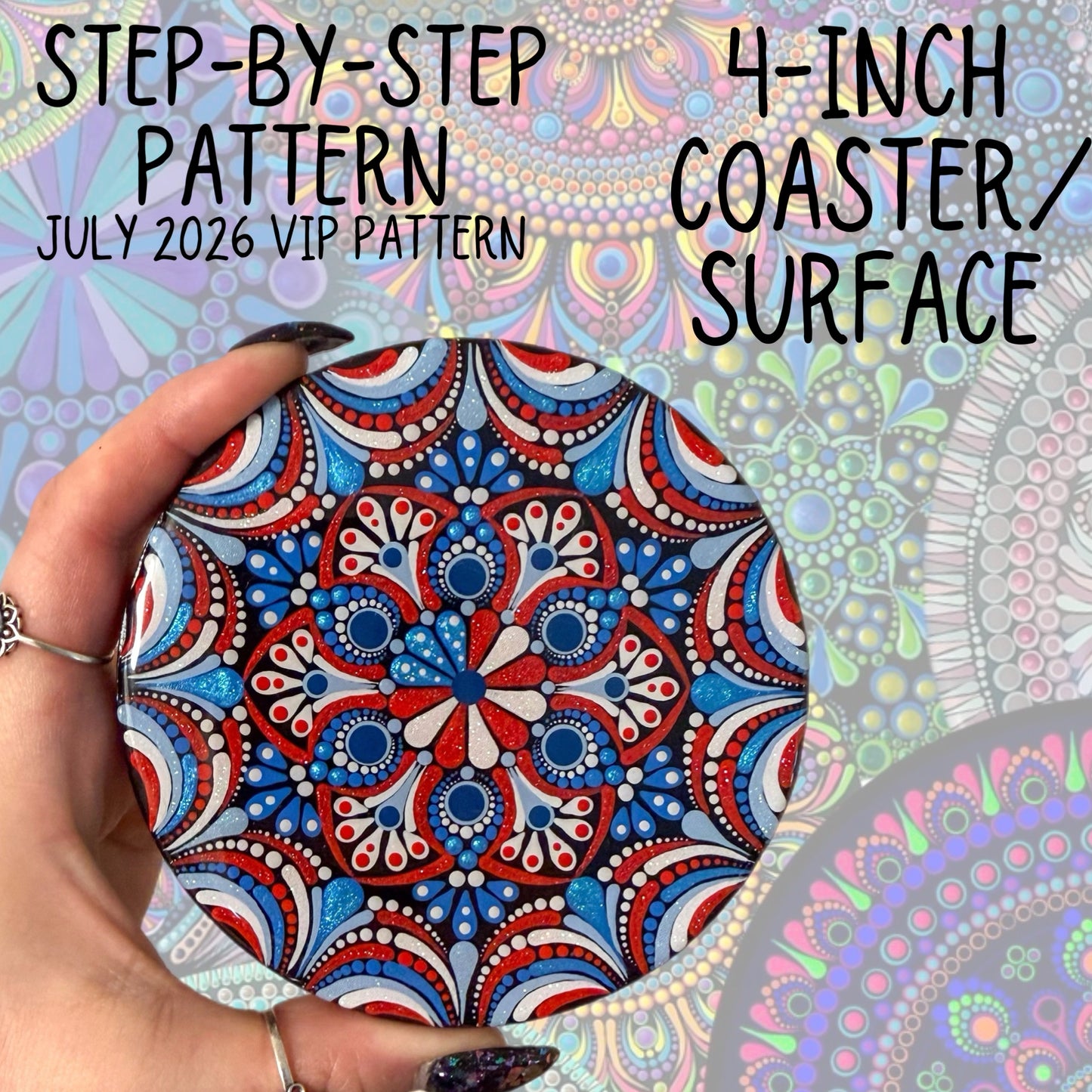 4" Round Mandala Pattern
