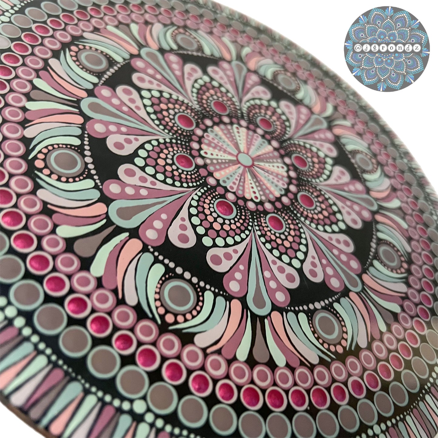 Round Mandala Dot Art Resin Wall Decor