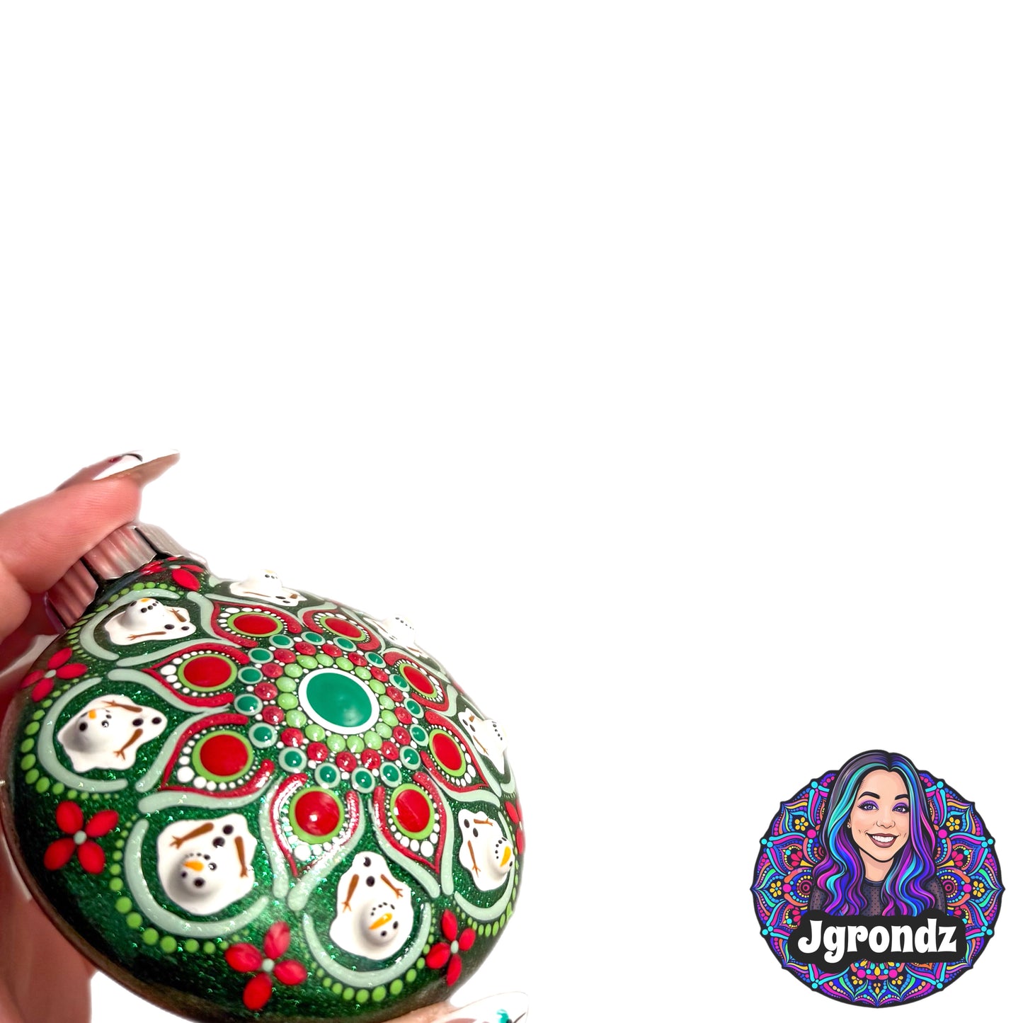 3” Melting Snowman Mandala Ornament