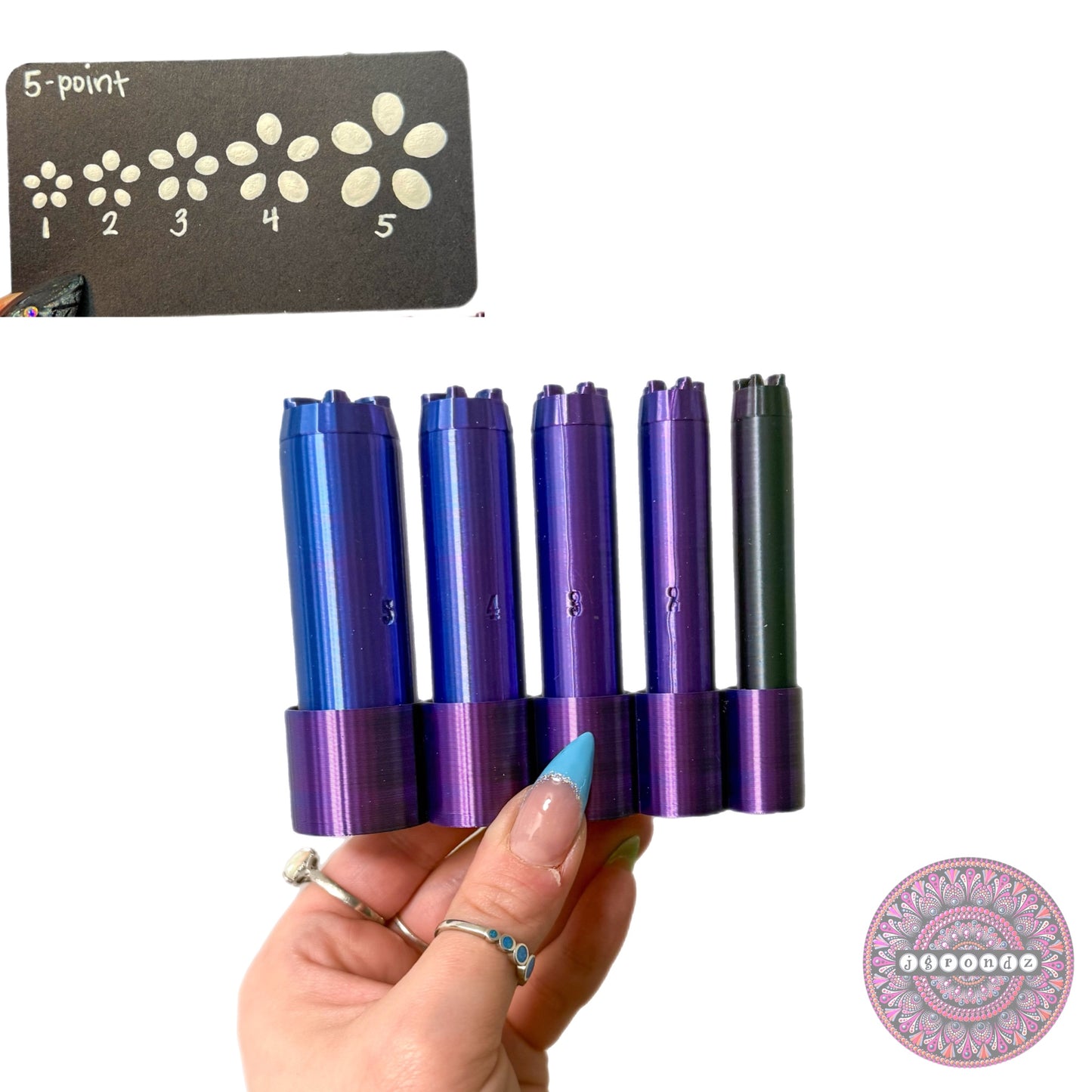 5-Point Flower Dotting Tools