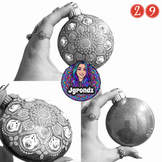 3” Melting Snowman Mandala Ornament