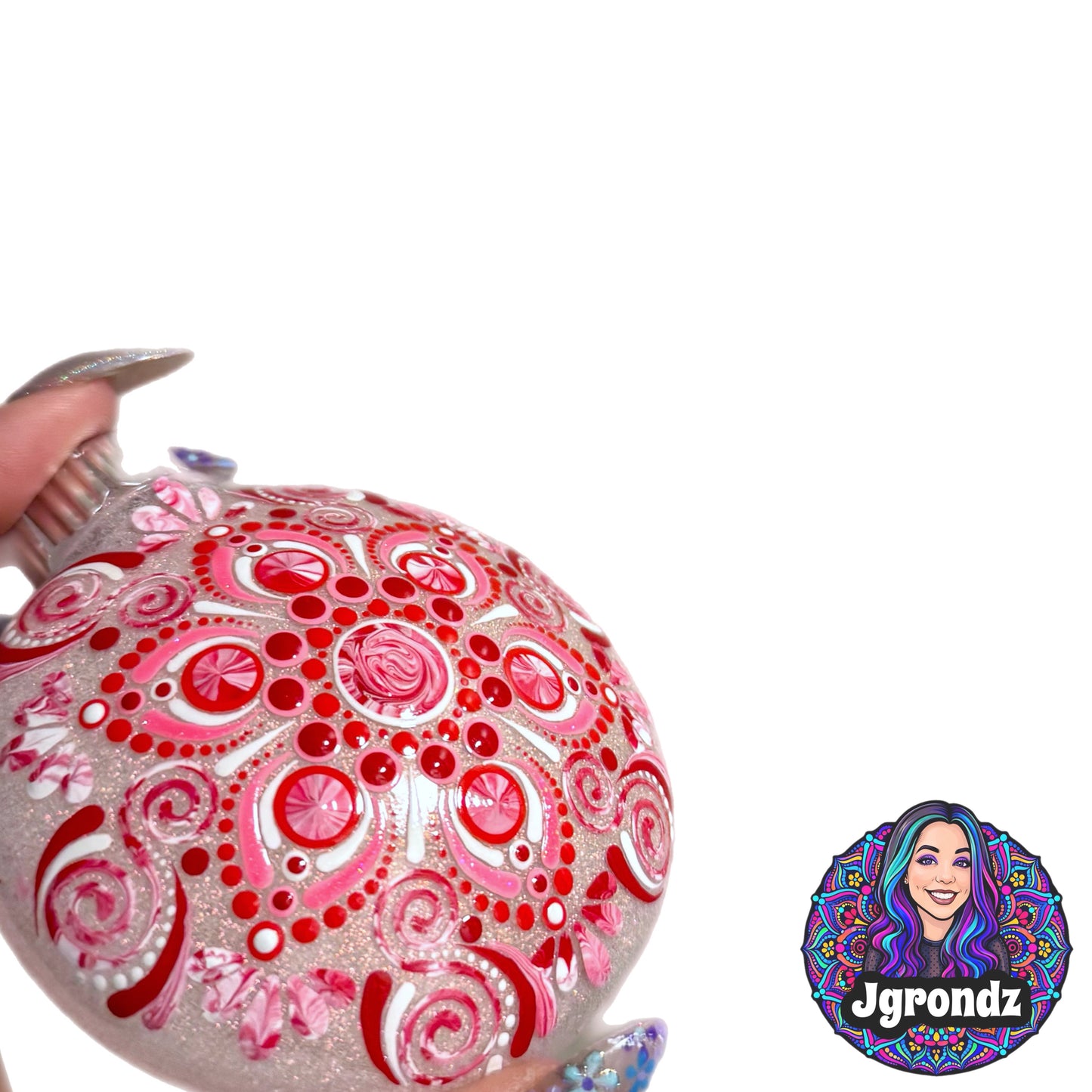 3” Peppermint Mandala Ornament