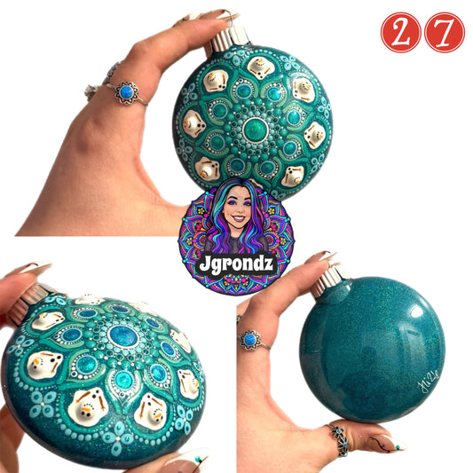 3” Melting Snowman Mandala Ornament