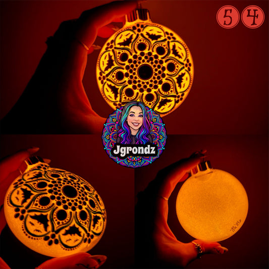 3”  Halloween Mandala Ornament