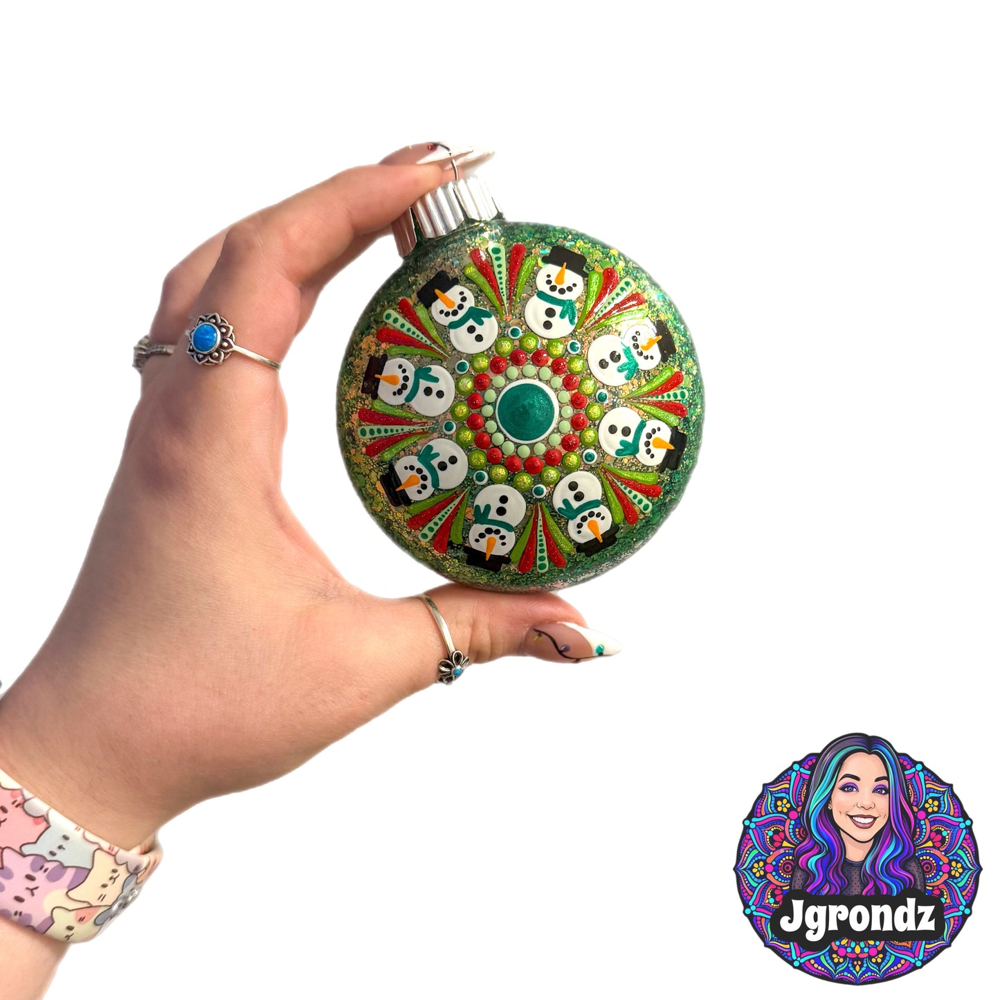 3” Snowman Mandala Ornament