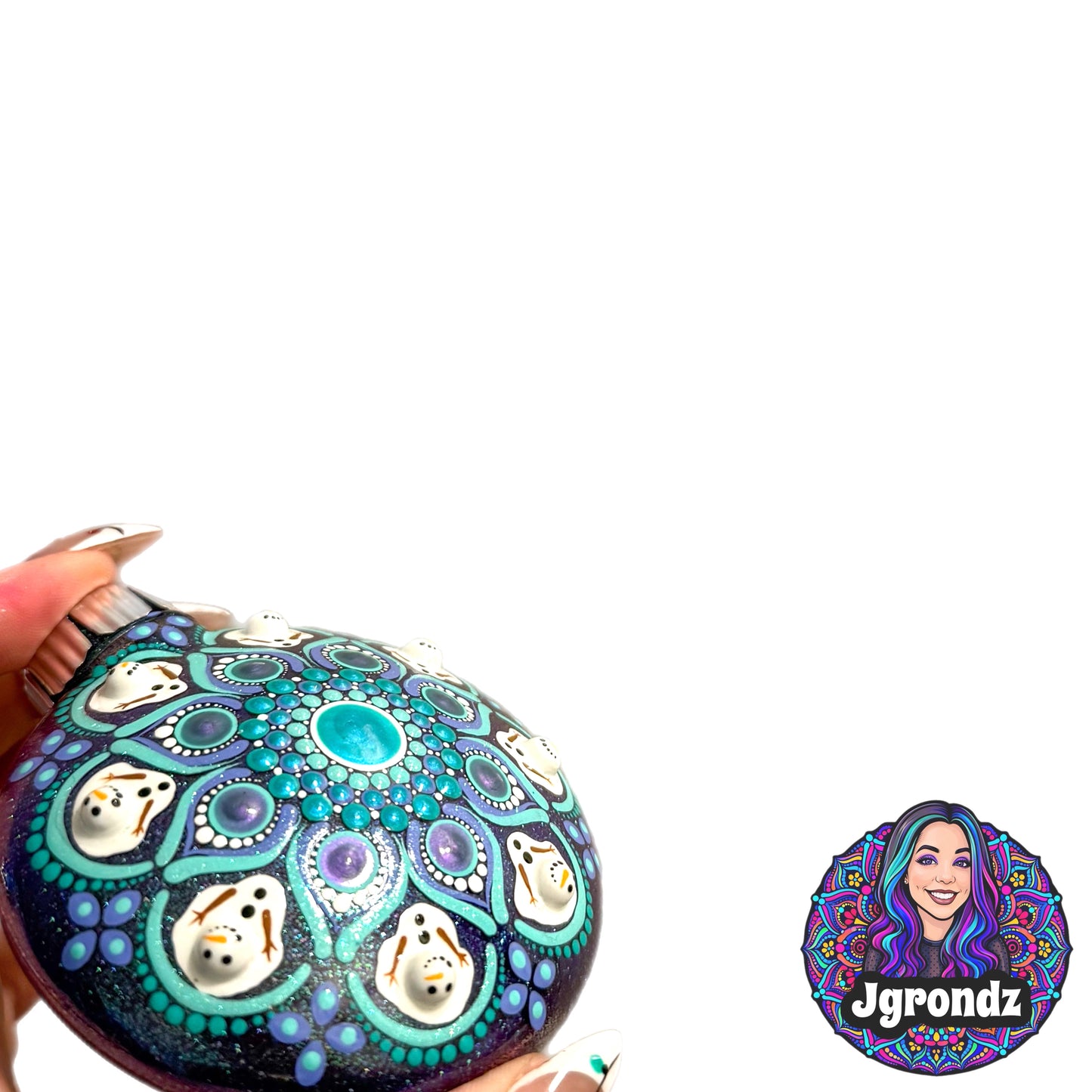 3” Melting Snowman Mandala Ornament