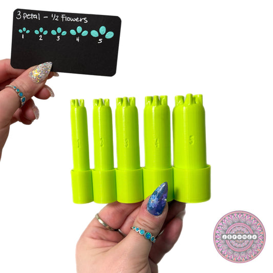 3 petal HALF Flower Dotting Tools
