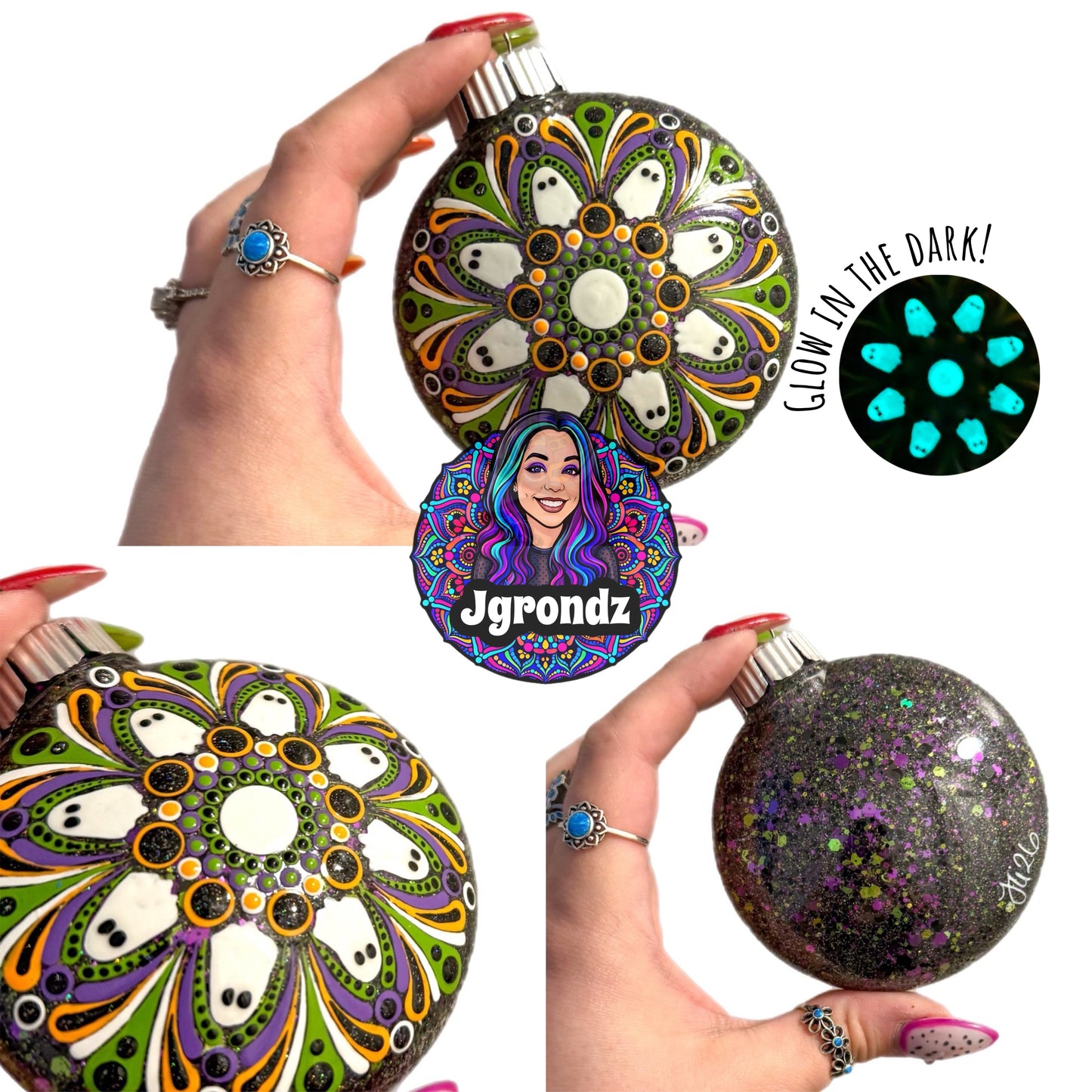 3” Ghost Mandala Ornament