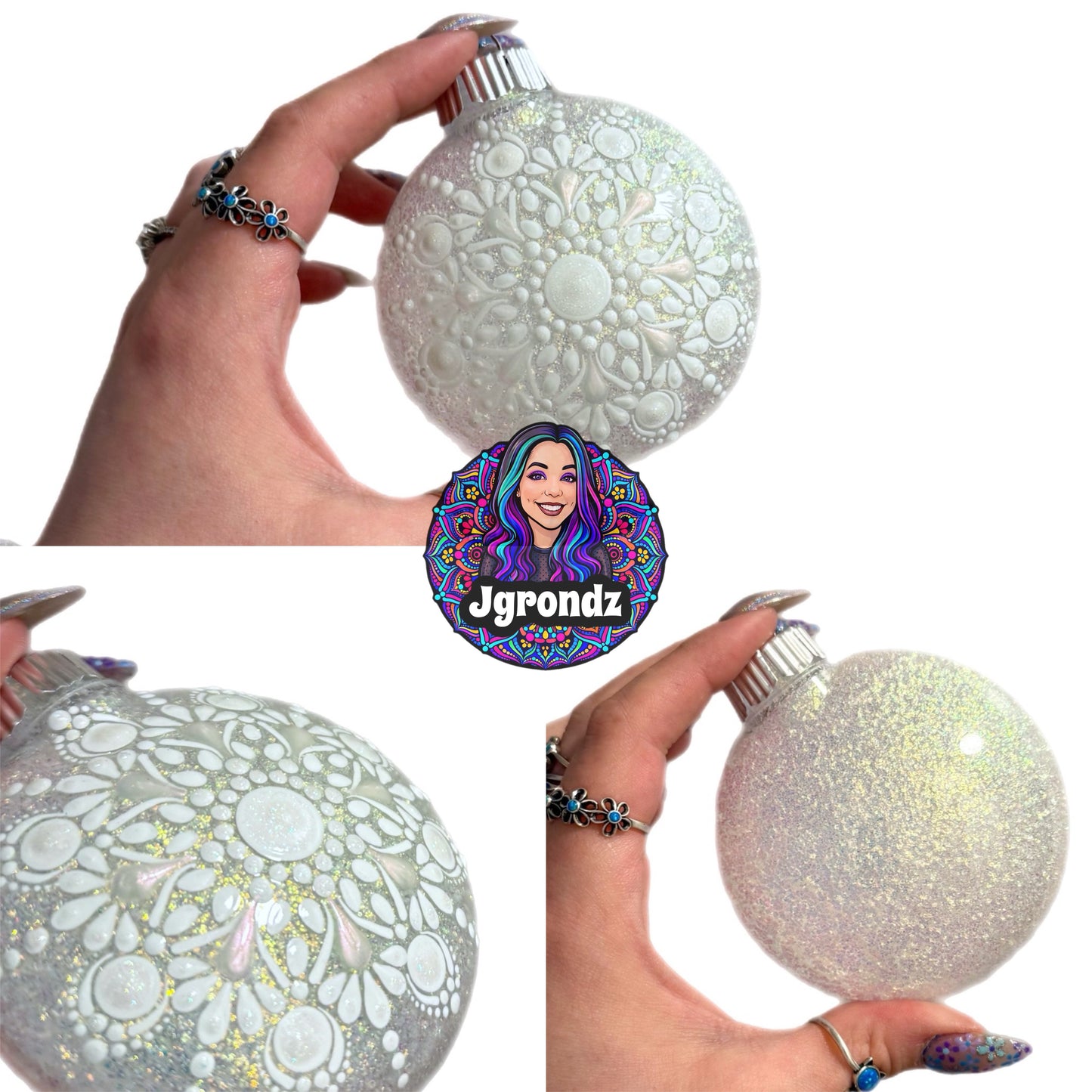 3” Snowflake Mandala Ornament