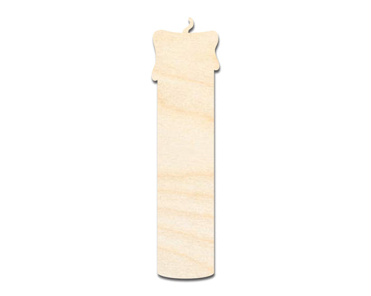 Unfinished Wood Candle Shape - Craft - up to 46"