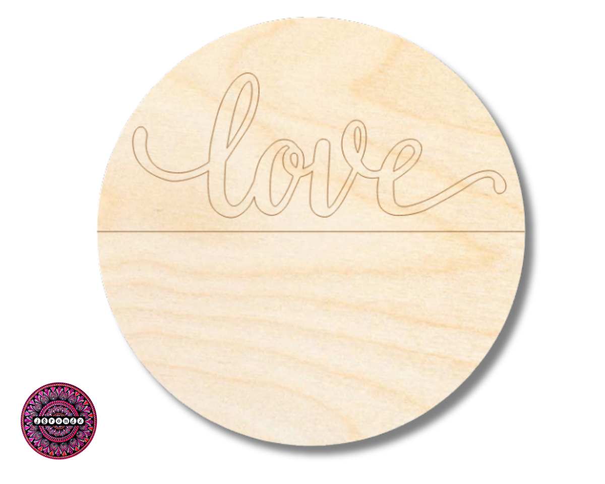 Unfinished Wood Etched Love Sign | JGrondz | Paint By Line Crafts | up to 30" DIY