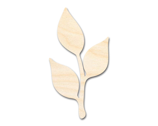 Unfinished Wood Stem and Leaf Shape - Plant Craft - up to 46" DIY