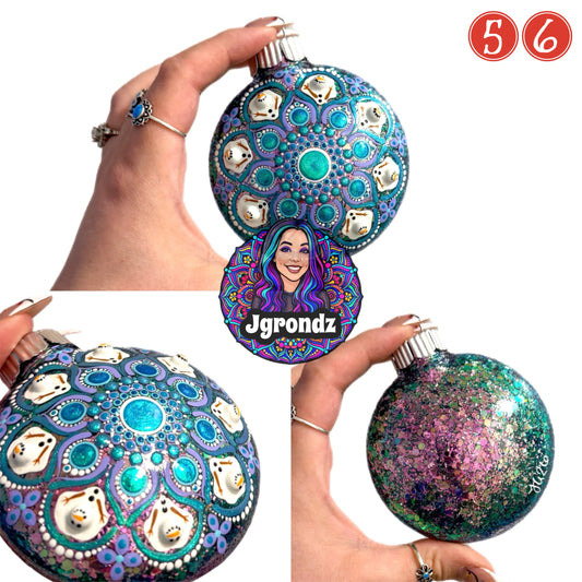 3” Melting Snowman Mandala Ornament