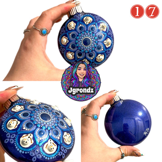 3” Melting Snowman Mandala Ornament