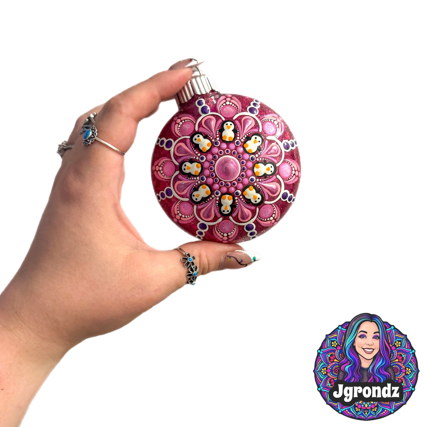 3” Penguin Mandala Ornament