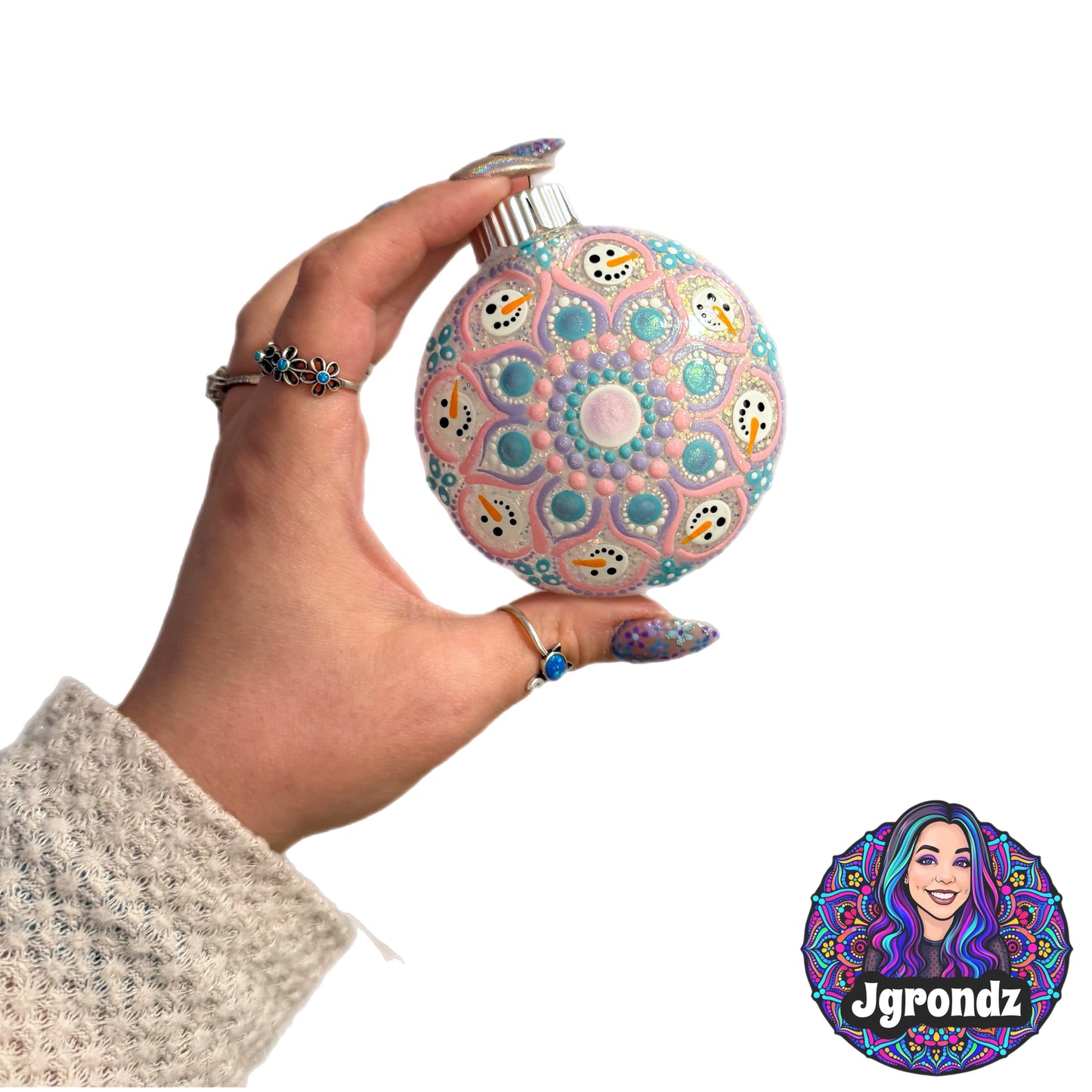 3” Snowman Mandala Ornament