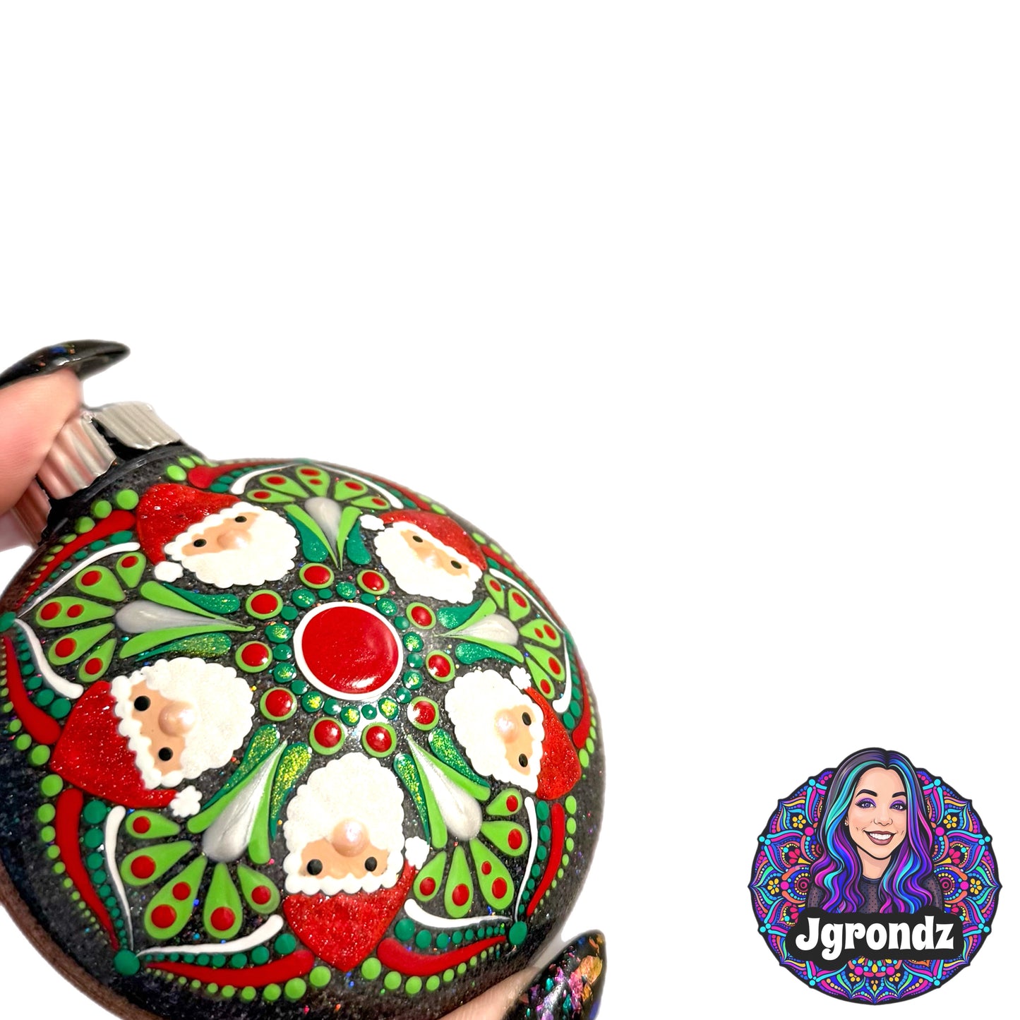 3” Santa Mandala Ornament