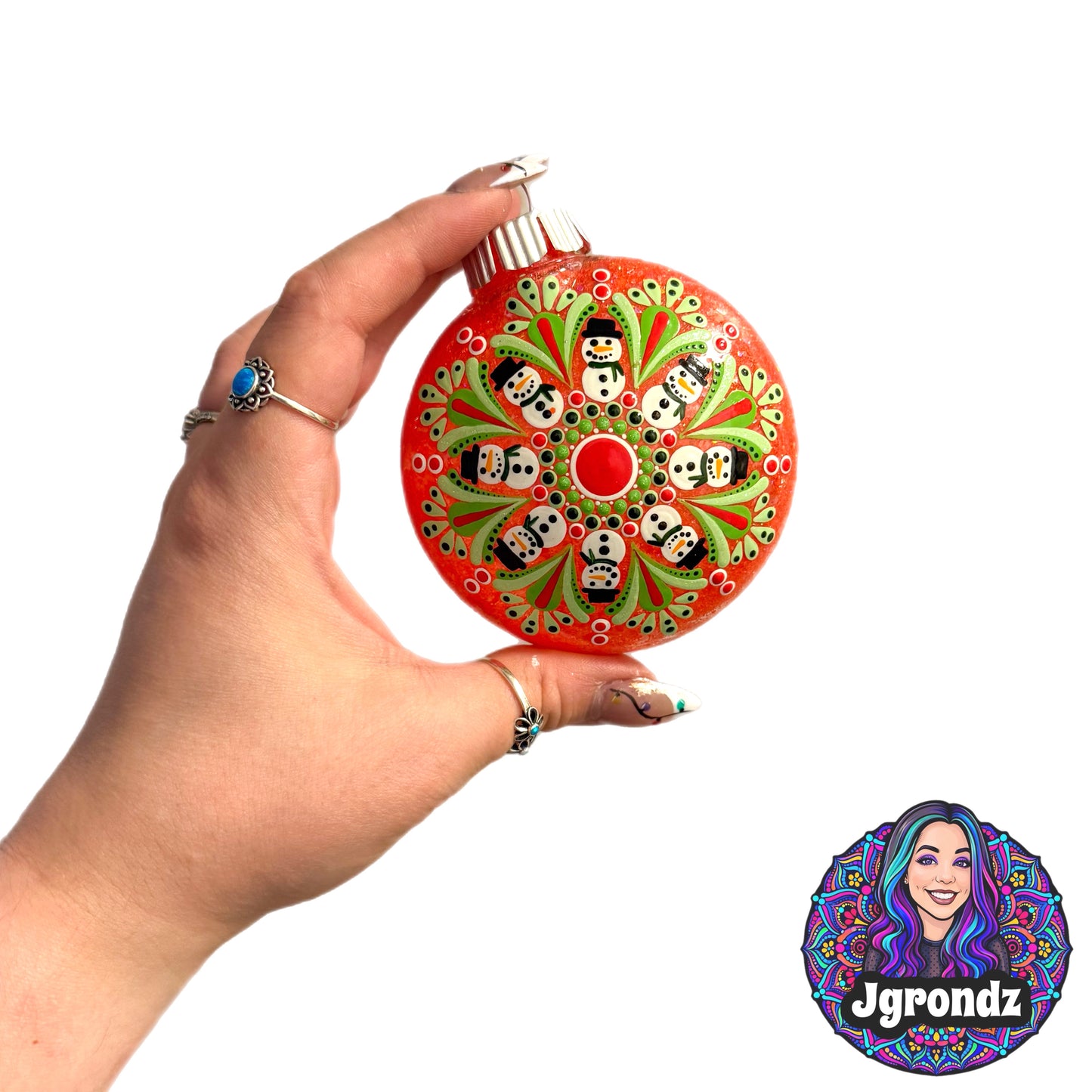 3” Snowman Mandala Ornament