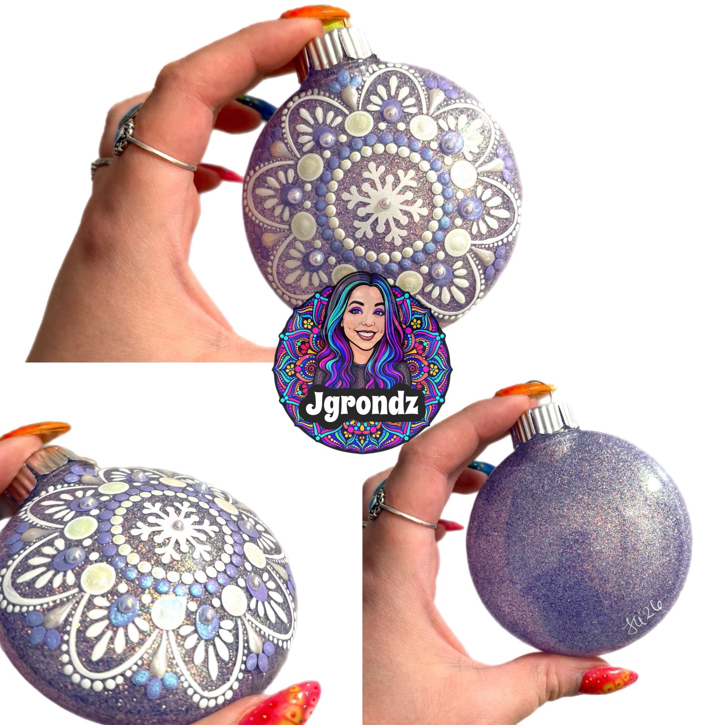 3” Snowflake Mandala Ornament