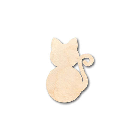 Unfinished Wood Sitting Cat Shape - Craft - up to 46" DIY