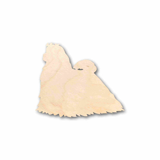 Unfinished Wood Maltese Dog Silhouette - Craft- up to 46" DIY