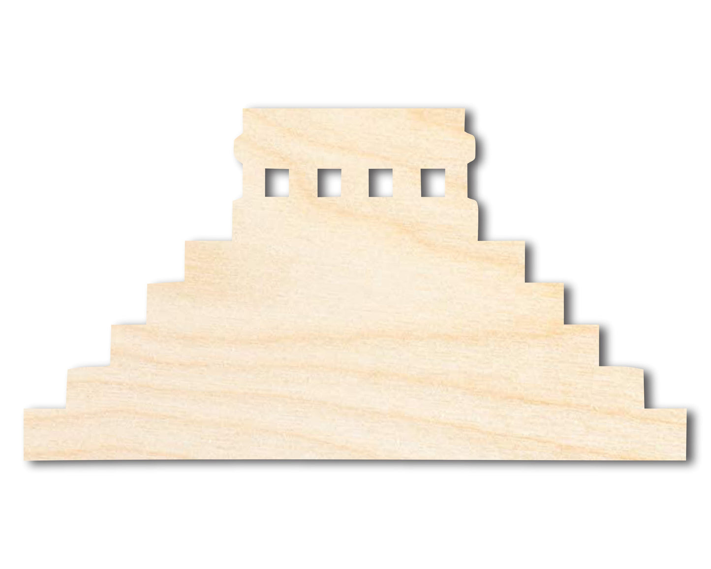 Unfinished Wood Mayan Pyramid Shape | Craft Cutout | up to 46" DIY