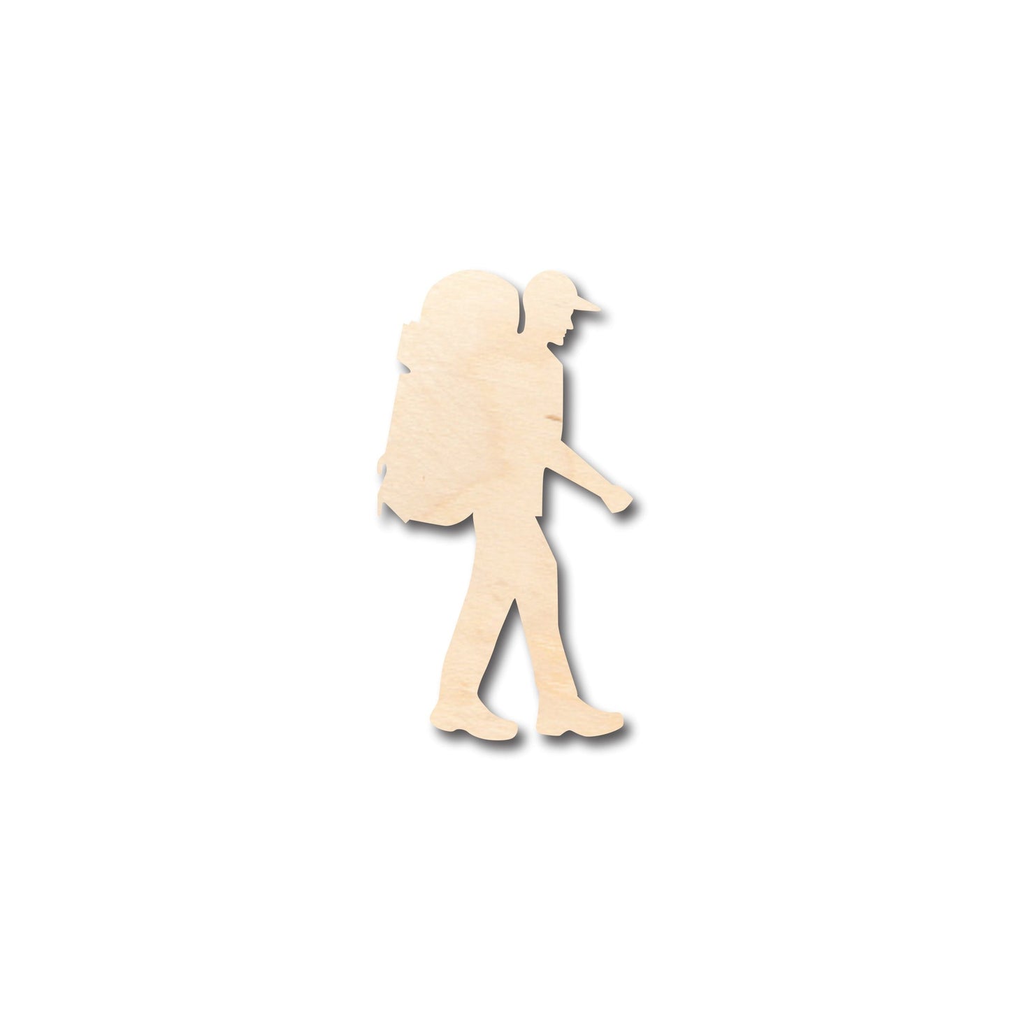 Unfinished Wood Boy Hike Shape - Craft - up to 46" DIY