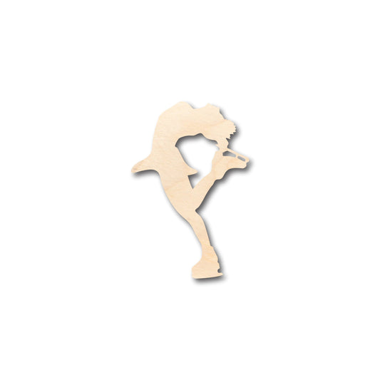 Unfinished Wood Figure Skating Shape - Craft - up to 46" DIY