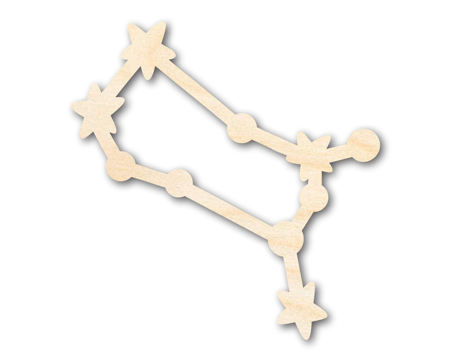 Unfinished Wood Gemini Constellation Shape - Zodiac Craft - up to 46"