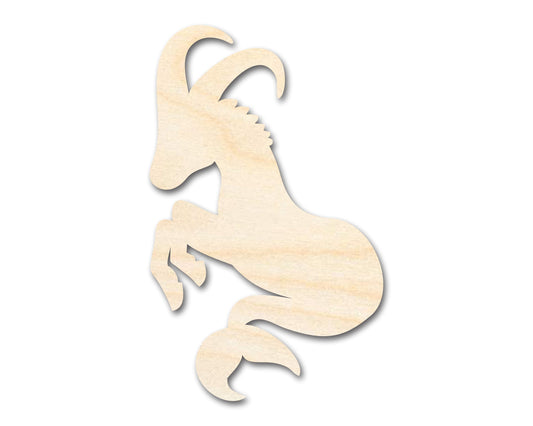 Unfinished Wood Capricorn Sea Goat Shape - Zodiac Craft - up to 46"