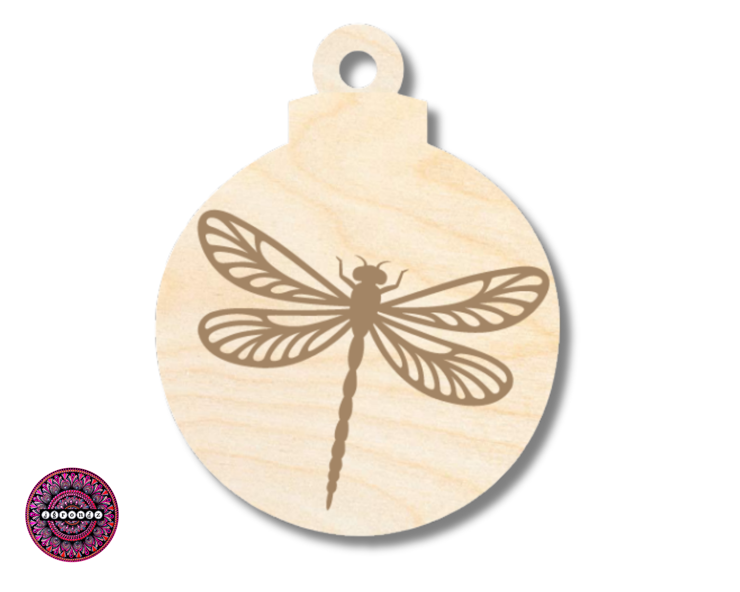 Unfinished Wood Engraved Dragonfly Ornament Shape | JGrondz | DIY Craft Cutout | up to 46" DIY |