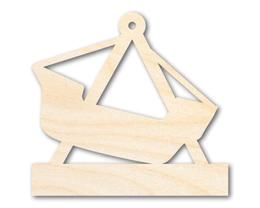 Unfinished Wood Pirate Ship Ride Shape | Amusement Park | Craft Cutout | up to 46" DIY