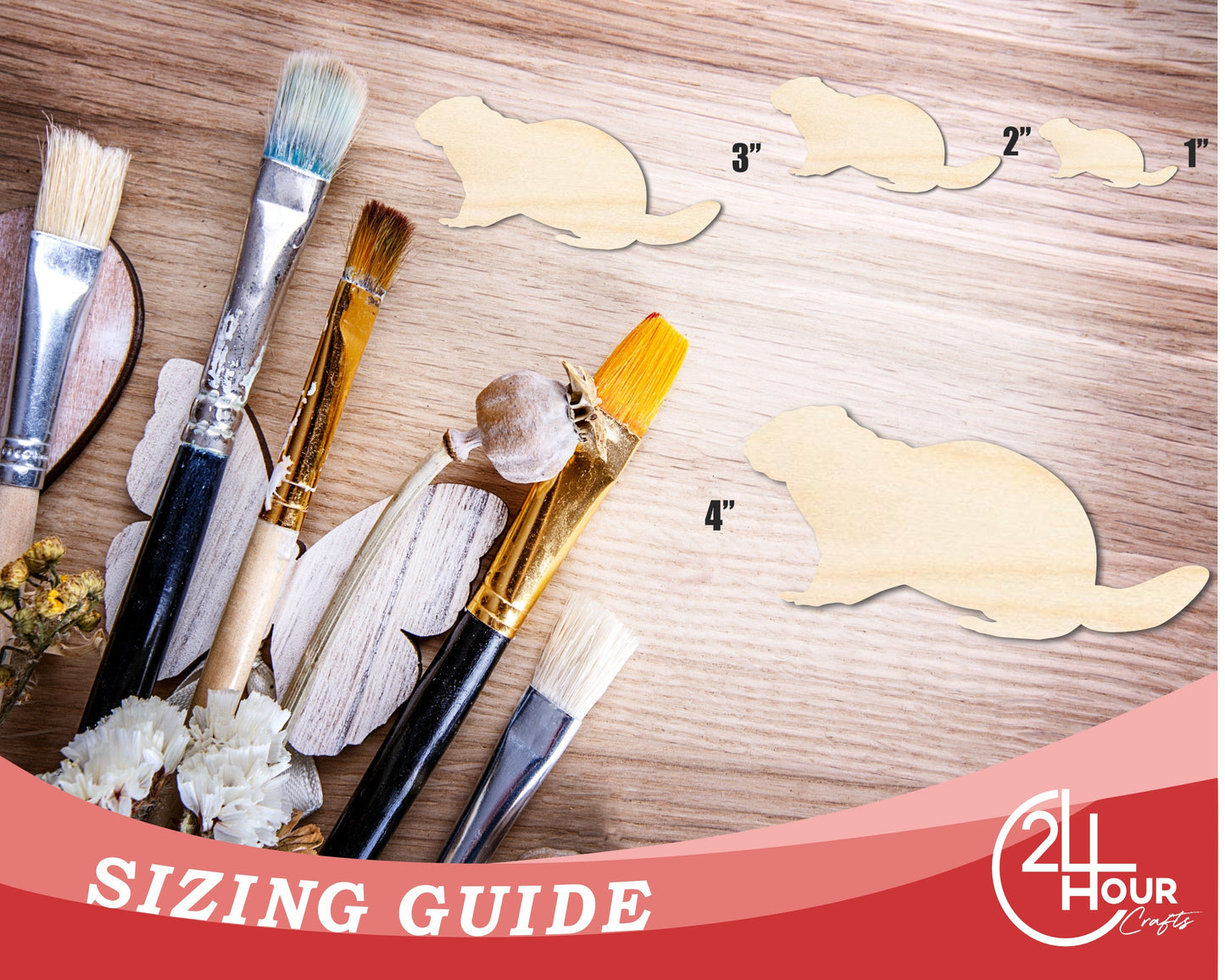 Unfinished Wood Sitting Groundhog Shape | Groundhog Day | DIY Craft Cutout | up to 46" DIY