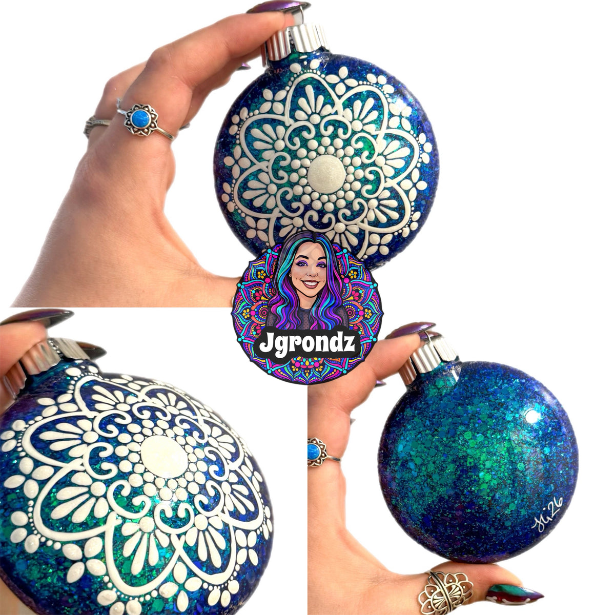 3” Snowflake Mandala Ornament