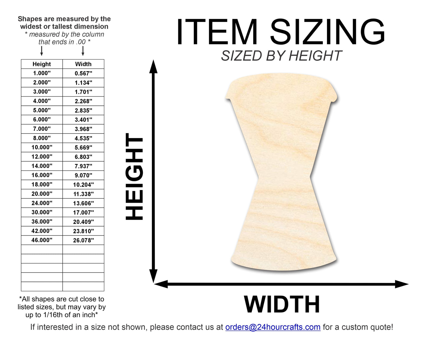Unfinished Hawaiian Drum Shape | DIY Craft Cutout | up to 46" DIY