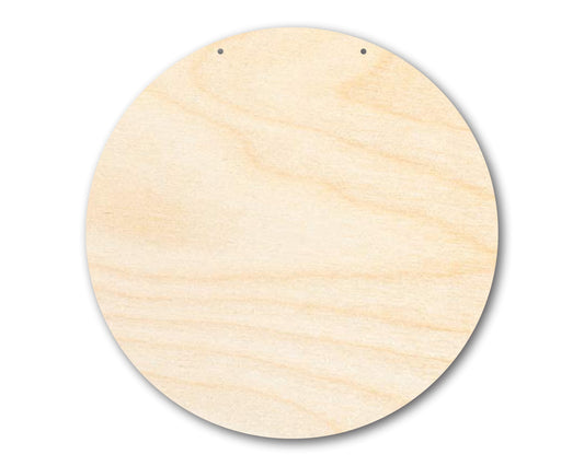 Unfinished Circle Door Hanger | DIY Craft Cutout | Door Hanger | up to 46" DIY