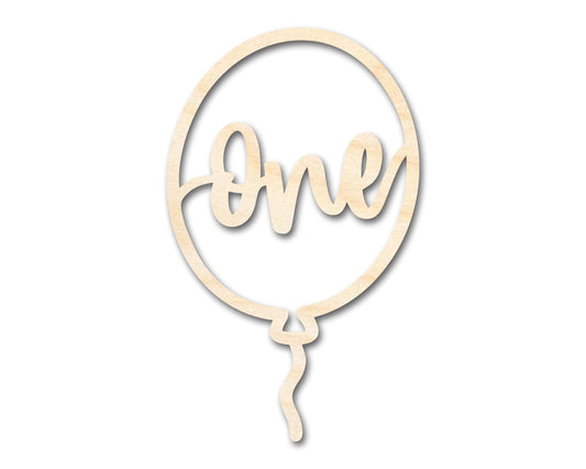 Unfinished One Balloon Shape | DIY Craft Cutout | up to 46" DIY
