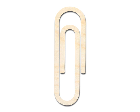 Unfinished Wood Paper Clip Shape | DIY Craft Cutout | up to 46" DIY