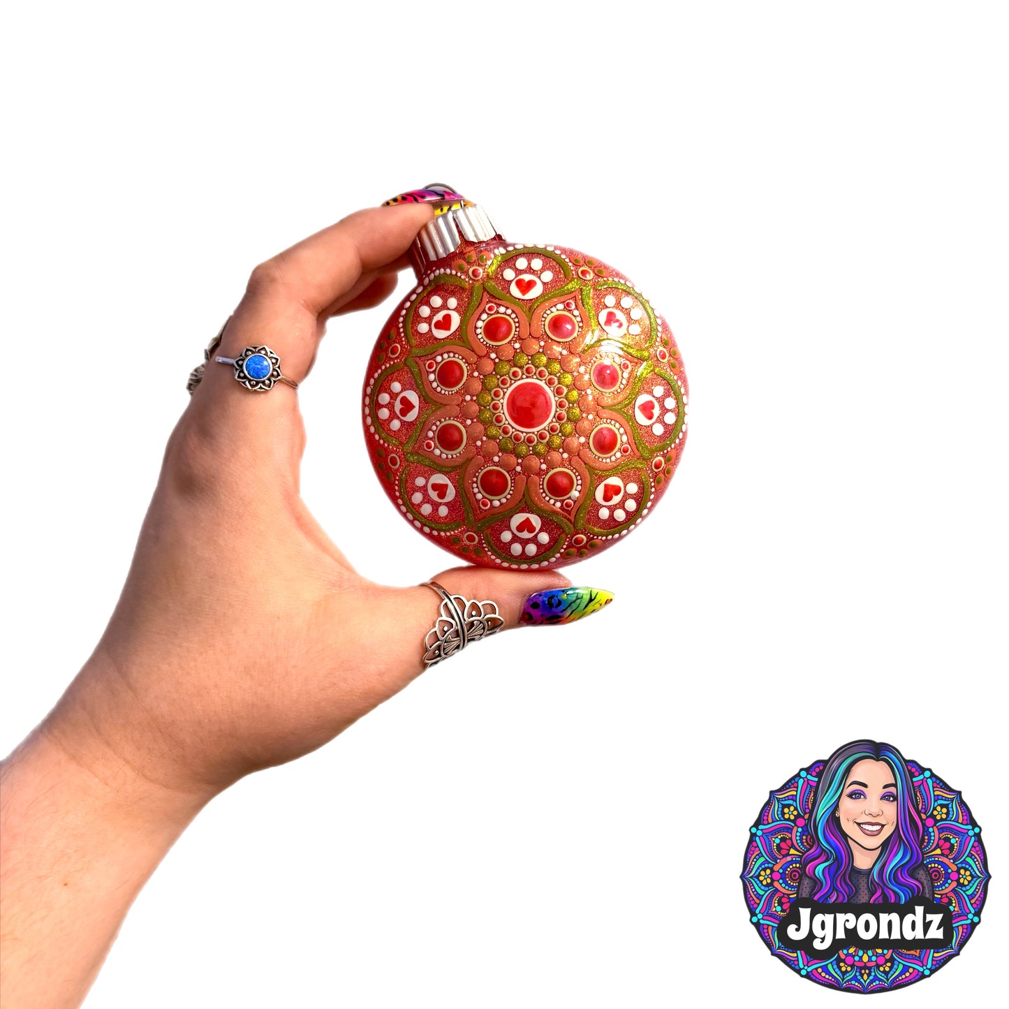 3” Paw Mandala Ornament