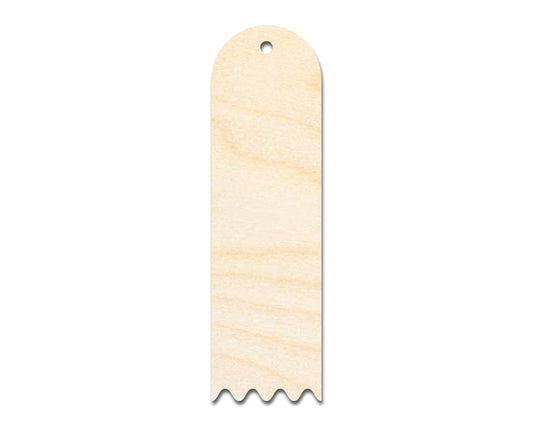 Unfinished Wood Rounded Zig Zag Bookmark Shape | DIY Craft Cutout | up to 12" DIY