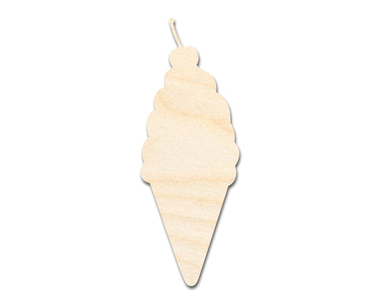 Unfinished Wood Ice Cream with Cherry Shape | DIY Craft Cutout | up to 46" DIY