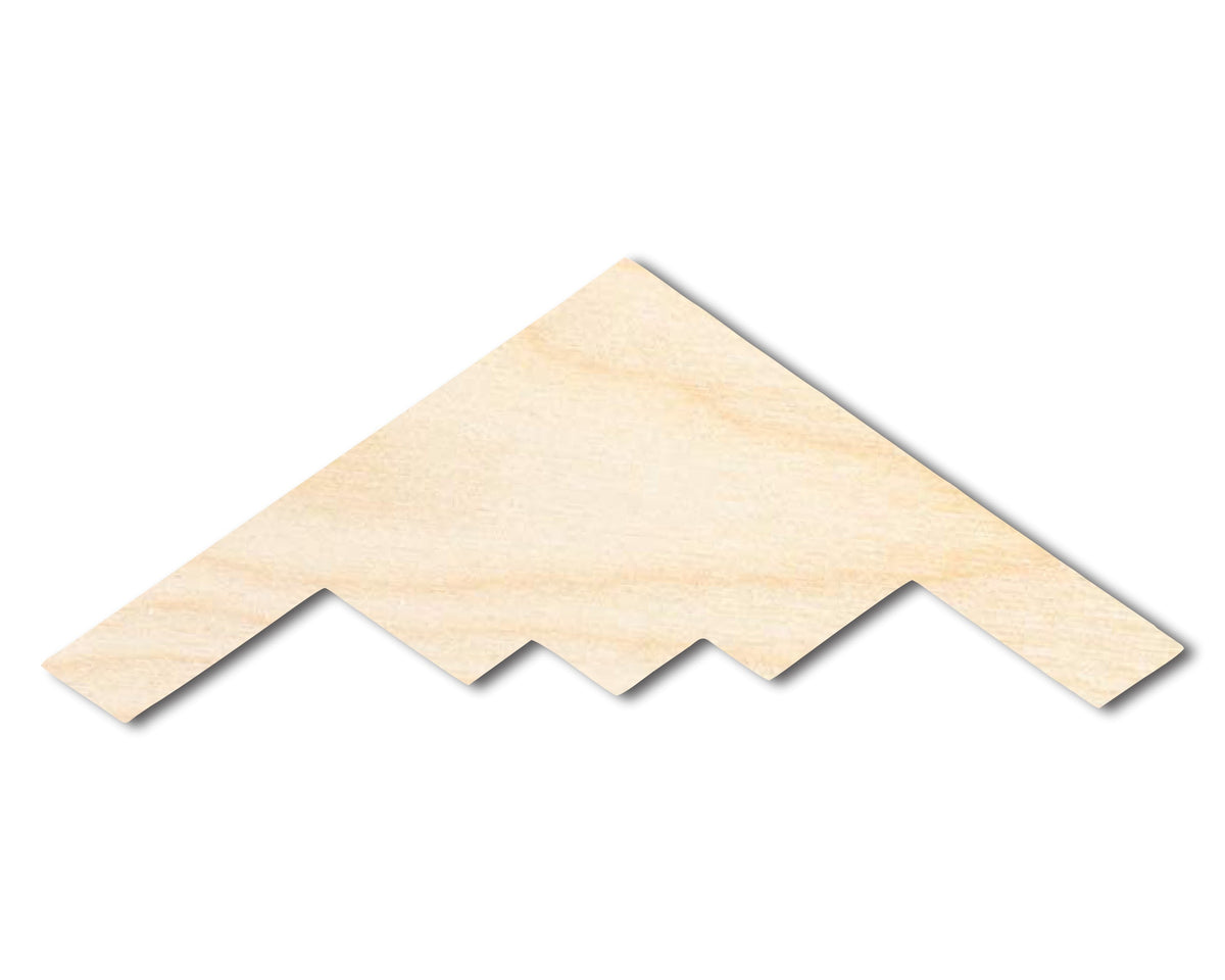 Unfinished Wood Stealth Bomber Shape | DIY Craft Cutout | up to 46" DIY