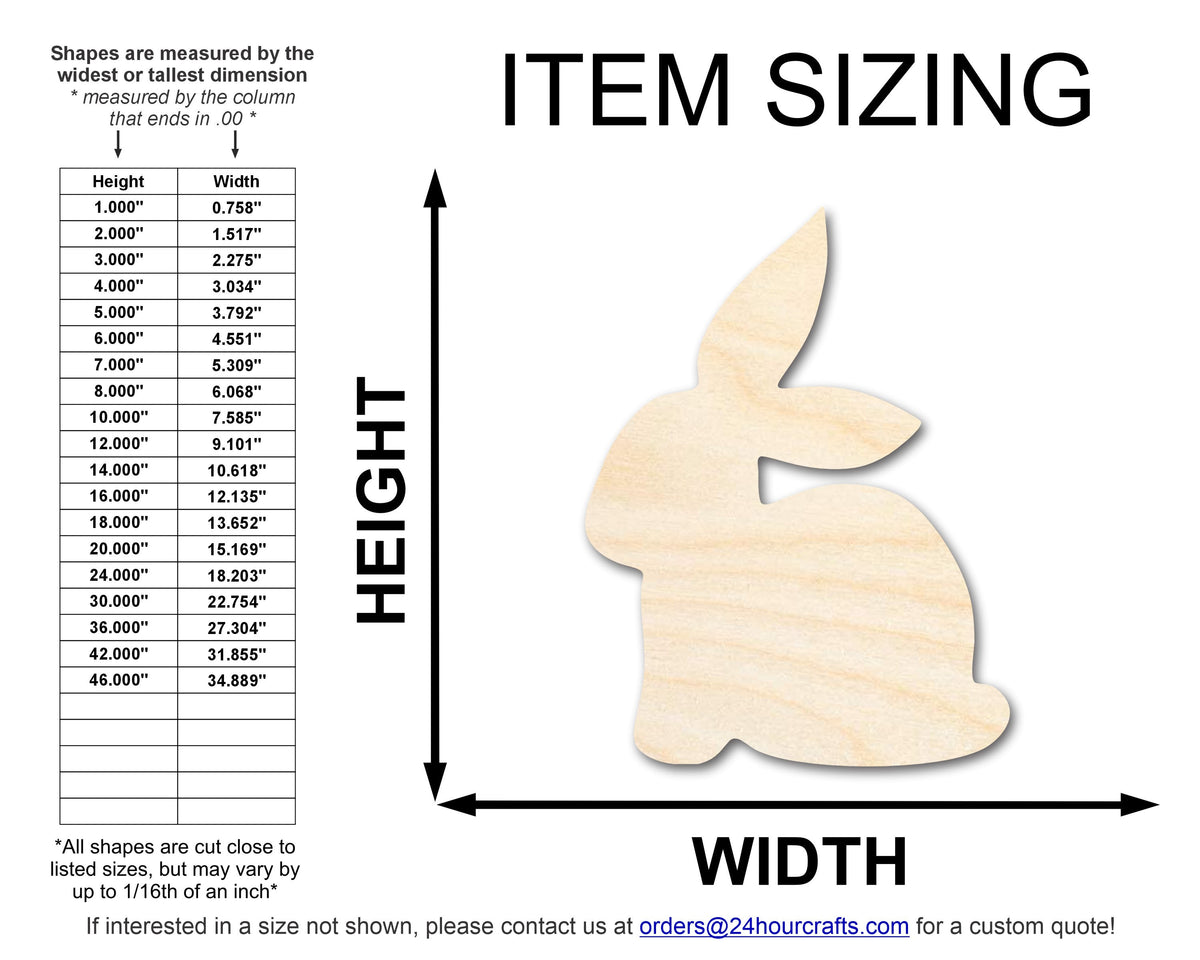 Unfinished Wood Bunny | JGrondz | DIY Craft Cutout | up to 46" DIY |